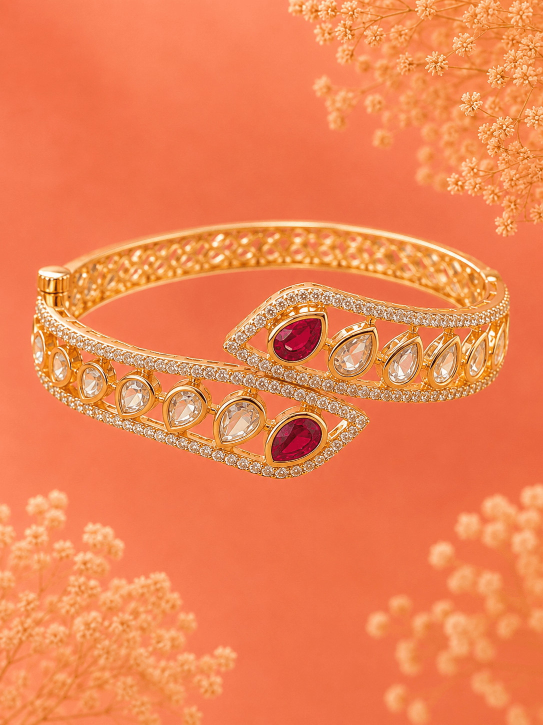 Ruby Wrap Cuff Bangle